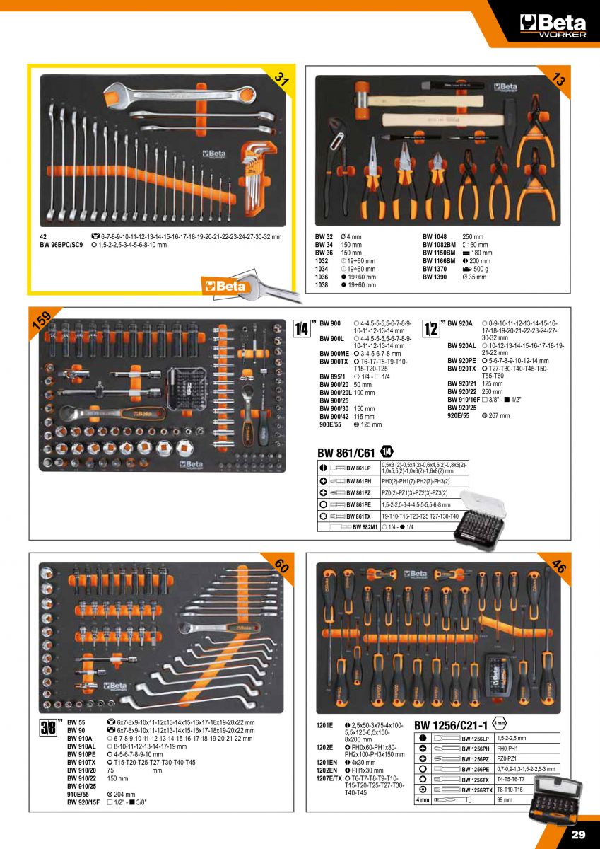 Tủ Dụng Cụ 7 Ngăn 309 Chi Tiết BETA BW 2400S G7/E-M