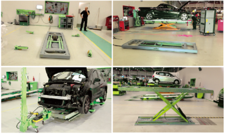 Bộ khung kéo nắn xe tai nạn 10 tấn HIDI KNS10301