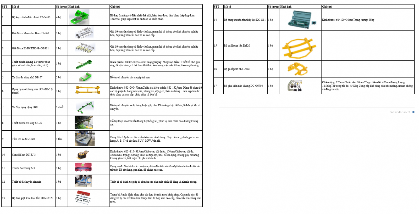 Bộ khung kéo nắn xe tai nạn 10 tấn HIDI KNS10301