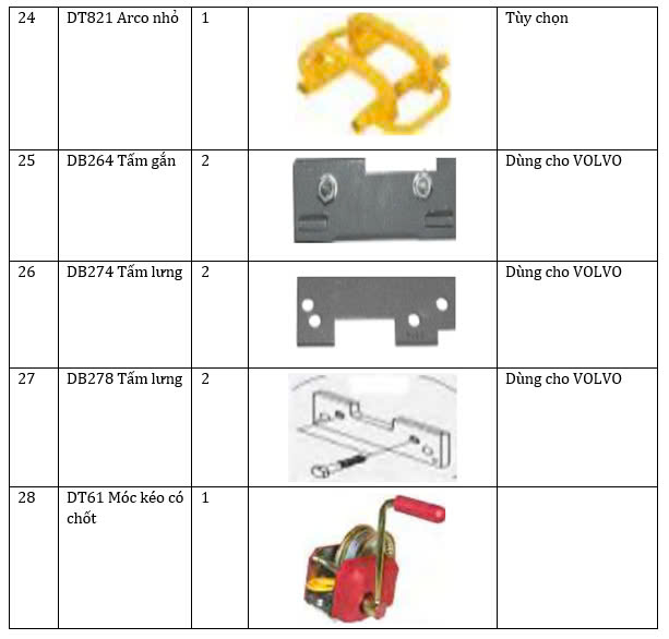 Thiết bị kéo nắn xe tai nạn và bộ phụ kiện tiêu chuẩn DOOCAR Techer 7